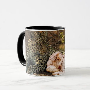 "The leopard shall die down with the kid"Isaiah 11 Mug