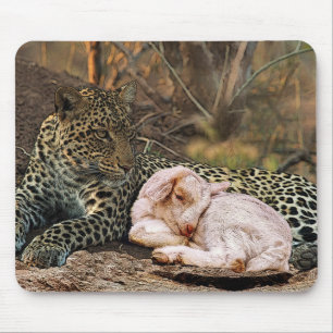 "The leopard shall lie down with the kid"Isaiah 11 Mouse Pad