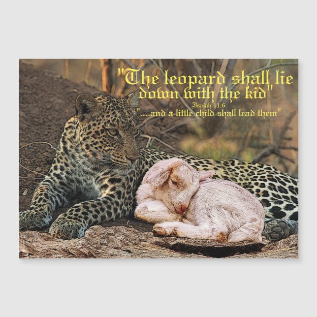 The leopard shall lie down with the lamb-Isaiah 11 (Front)