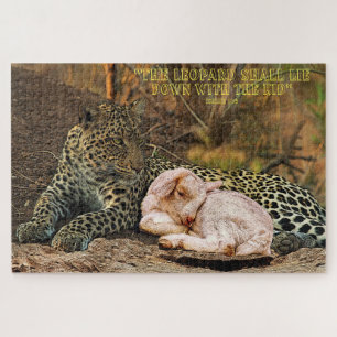 The leopard shall lie down with the lamb-Isaiah 11 Jigsaw Puzzle