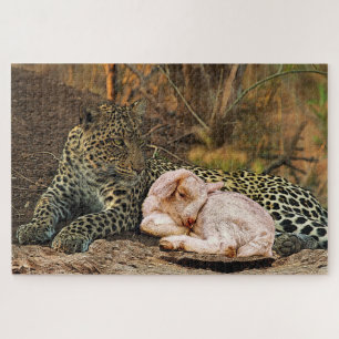 The leopard shall lie down with the lamb-Isaiah 11 Jigsaw Puzzle
