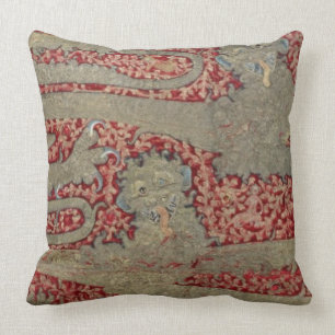 The Leopards of England, 15th century (tapestry) Throw Pillow