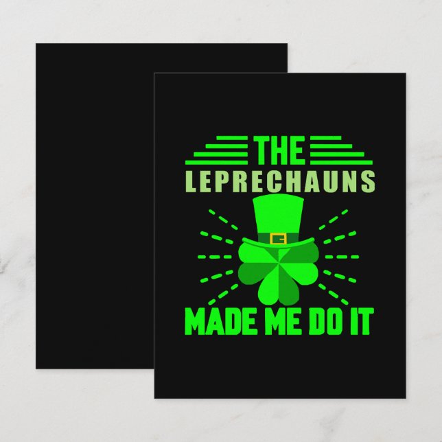 The Leprechauns made me do it Enclosure Card (Front/Back)