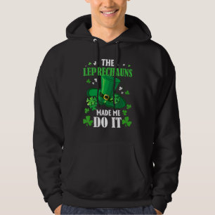 The Leprechauns Made Me Do It St Patrick's Day Boy Hoodie