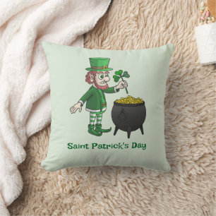 The Leprechauns St. Patrick's Day Celebration Throw Pillow