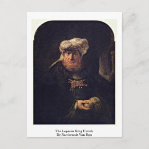 The Leprous King Uzziah By Rembrandt Van Rijn Postcard