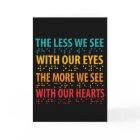 The Less We See With Our Eyes - Blindness Braille