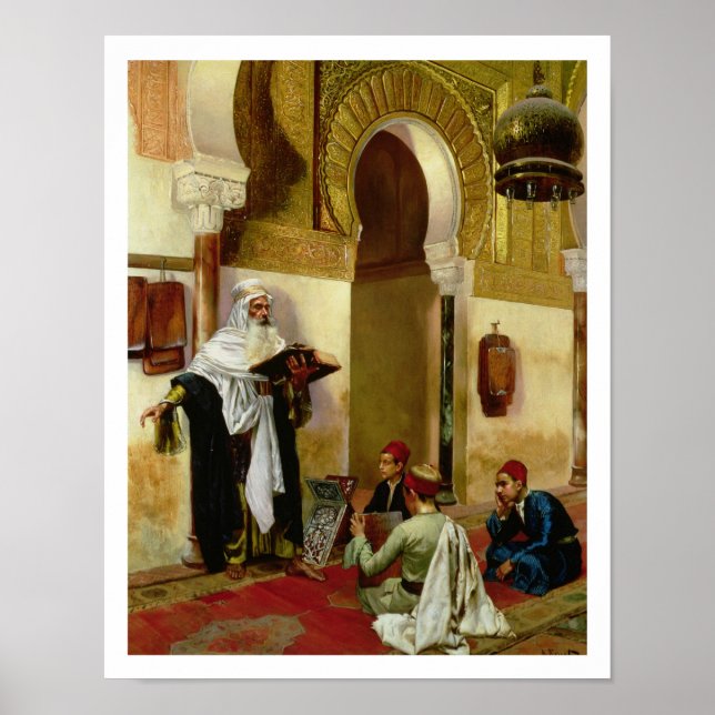 The Lesson (oil on canvas) Poster (Front)