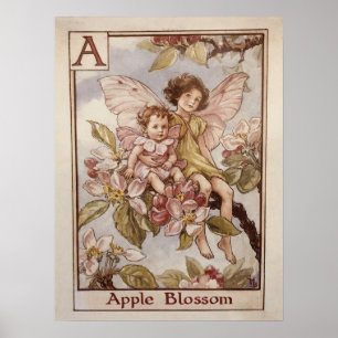 The Letter A by Cicely Mary Barker - Vintage Art Poster
