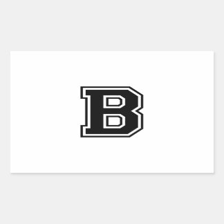 The Letter B, Collegiate Alphabet Sticker