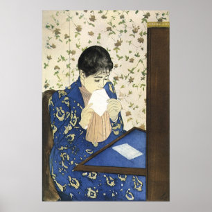 The Letter by Mary Cassatt, Vintage Impressionism Poster