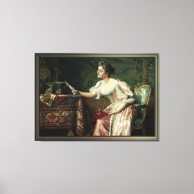 The Letter by Władysław Czachórski Canvas Print (Front)