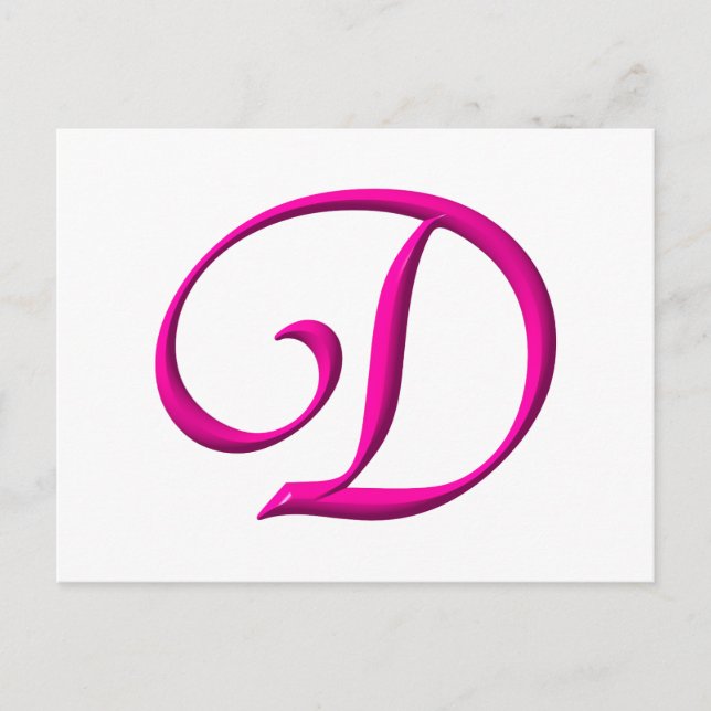 The letter D Postcard (Front)