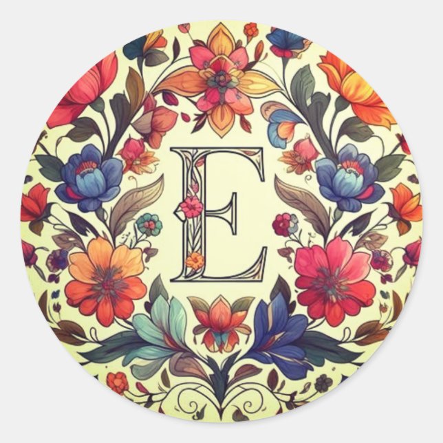 The Letter E Envelope Sticker (Front)