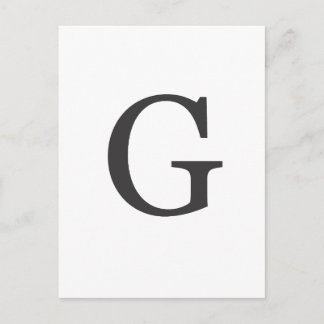 "the letter G" Postcard