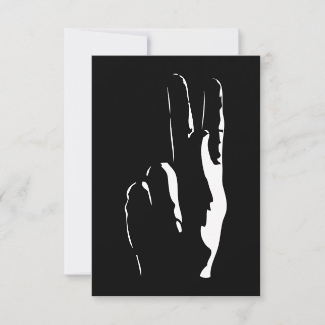 the letter K in sign language Invitation (Front)