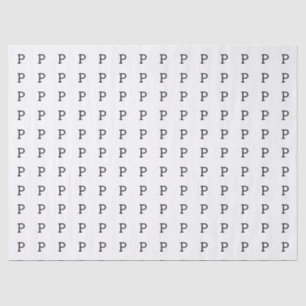 The letter P or your initial Tissue Paper