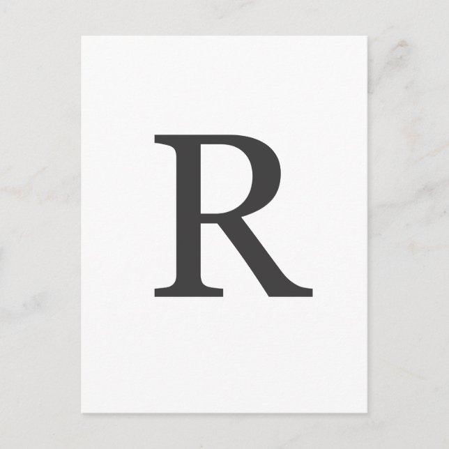 "the letter R" Postcard (Front)