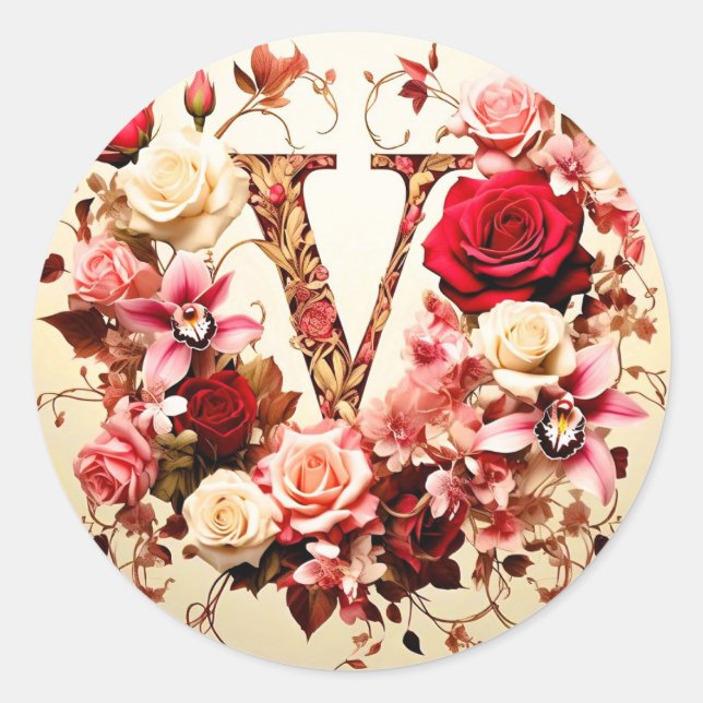 The Letter V Envelope Sticker (Front)