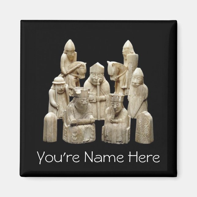 The Lewis Chessmen Magnet (Front)