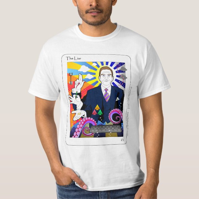 The Liar (TM) White Tee (Front)