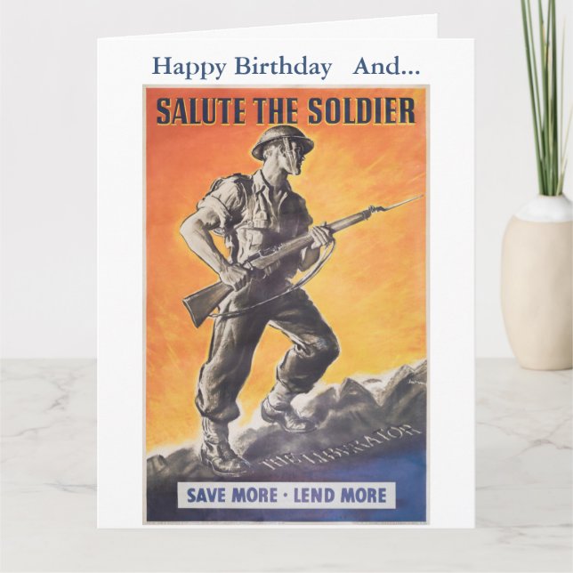 The Liberator. Reprint of British wartime poster. Card (Front)