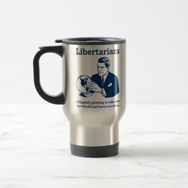 The Libertarian Plot Travel Mug (Left)
