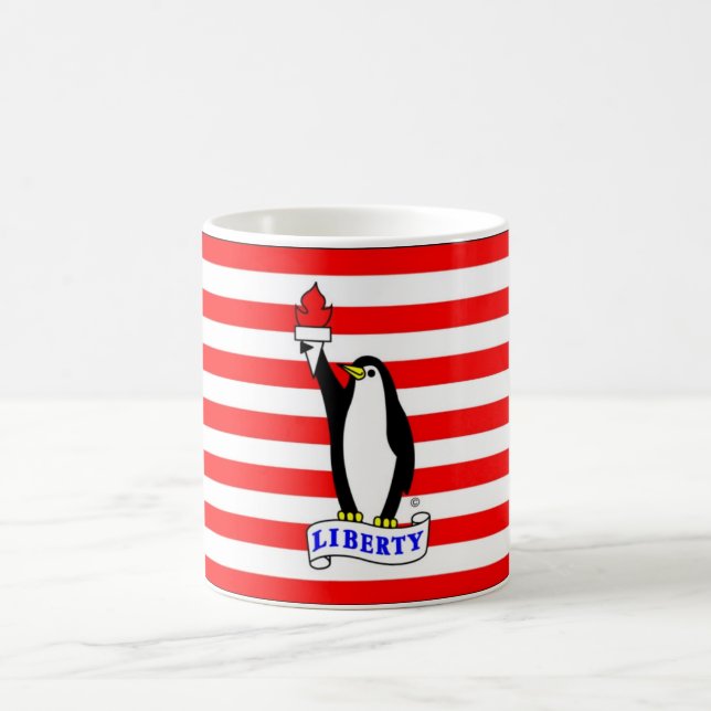 The Liberty Penguin Flag Mug (Center)