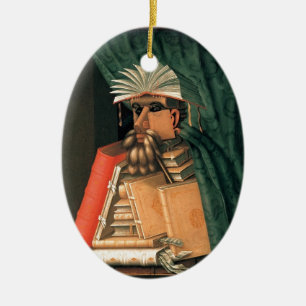 The Librarian Ceramic Ornament