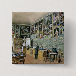 The Library 2 Inch Square Button