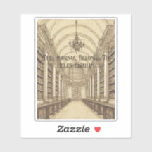 "The Library" Academia Bookplate