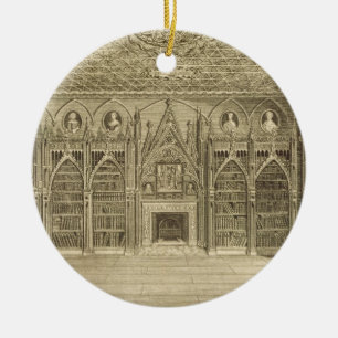 The Library, engraved by Godfrey, from 'Descriptio Ceramic Ornament