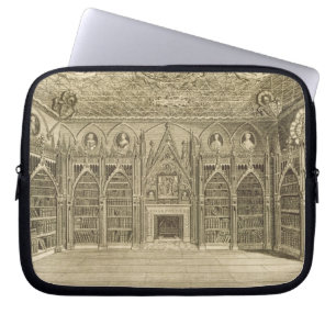 The Library, engraved by Godfrey, from 'Descriptio Laptop Sleeve