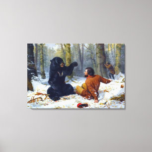 The Life of a Hunter  A Tight Fix Arthur Tait 1856 Canvas Print