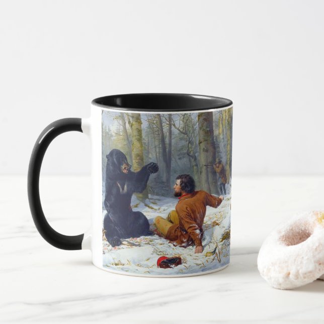 The Life of a Hunter  A Tight Fix Arthur Tait 1856 Mug (With Donut)