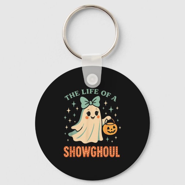 The Life Of A Showghoul Ghost Retro Halloween Soky Keychain (Front)