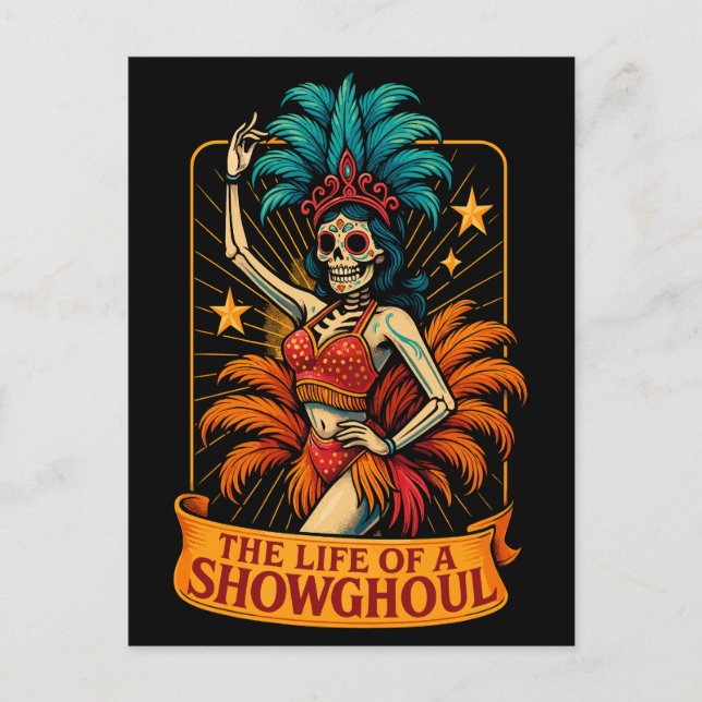 The Life of a Showghoul  Holiday Postcard (Front)