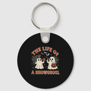 The Life Of A Showghoul Retro Halloween Show Ghost Keychain