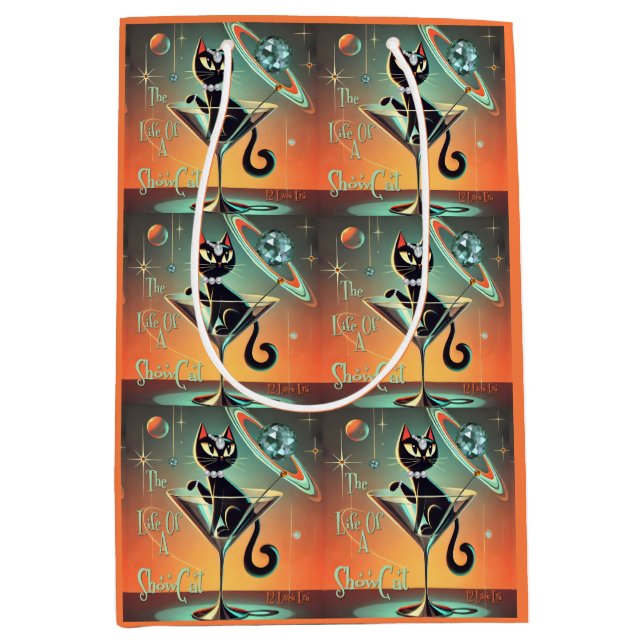 The Life Of A Showgirl Cat Medium Gift Bag (Front)