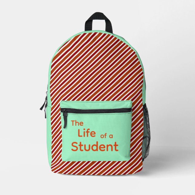 The Life of a Student Printed Backpack (Front)