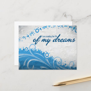 "The life of my dreams" Motivation Affirmation Postcard
