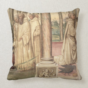 The Life of St. Benedict (fresco) (detail) 2 Throw Pillow