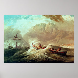 The Lifeboat off Tynemouth Bay Poster