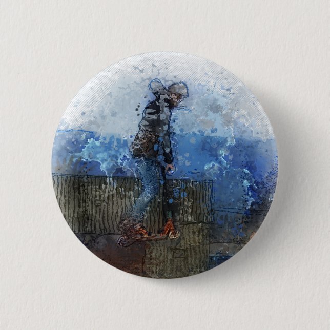The Lift - Scooter Rider 2 Inch Round Button (Front)