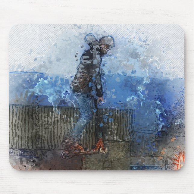 The Lift - Scooter Rider Mouse Pad (Front)