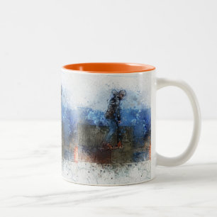 The Lift - Scooter Rider Two-Tone Coffee Mug