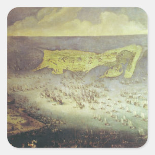 The Lifting of the Siege of the Ile de Re Square Sticker