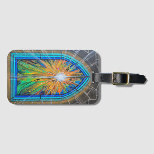 The Light 3 Church Stained Glass Window    Luggage Tag