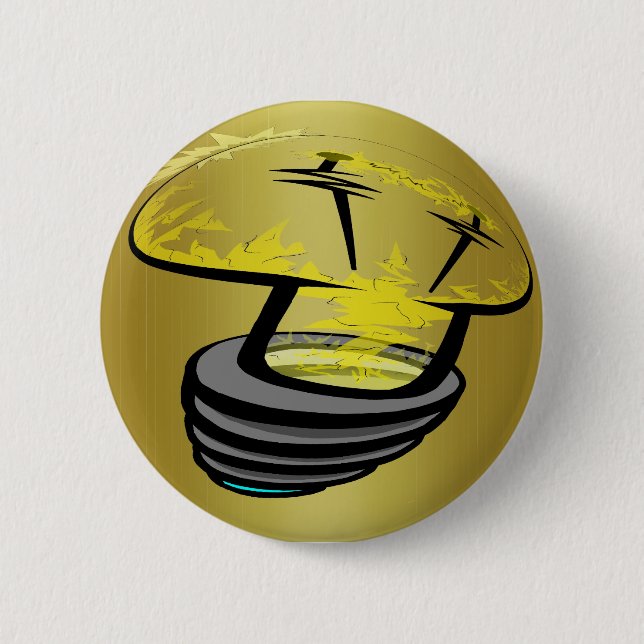 The light Cap golden  2 Inch Round Button (Front)