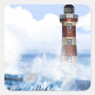THE LIGHT HOUSE TOWER FINISHED. SQUARE STICKER